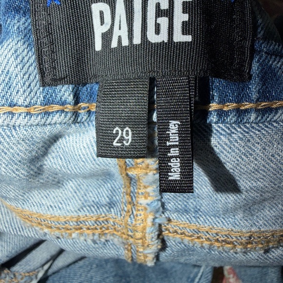 PAIGE Light Blue Distressed Boyfriend Jeans - Picture 8 of 15